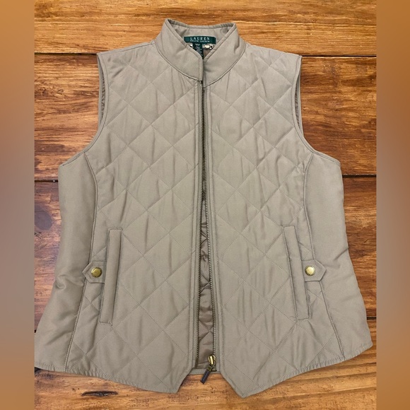 Lauren Ralph Lauren Jackets & Blazers - Lauren Ralph Lauren Quilted‎ Vest Tan size small